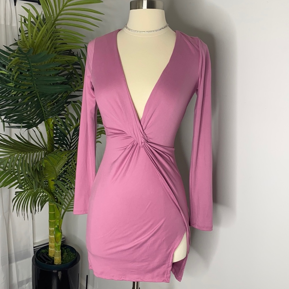 Mini Fashion Nova Knot Pink Dress